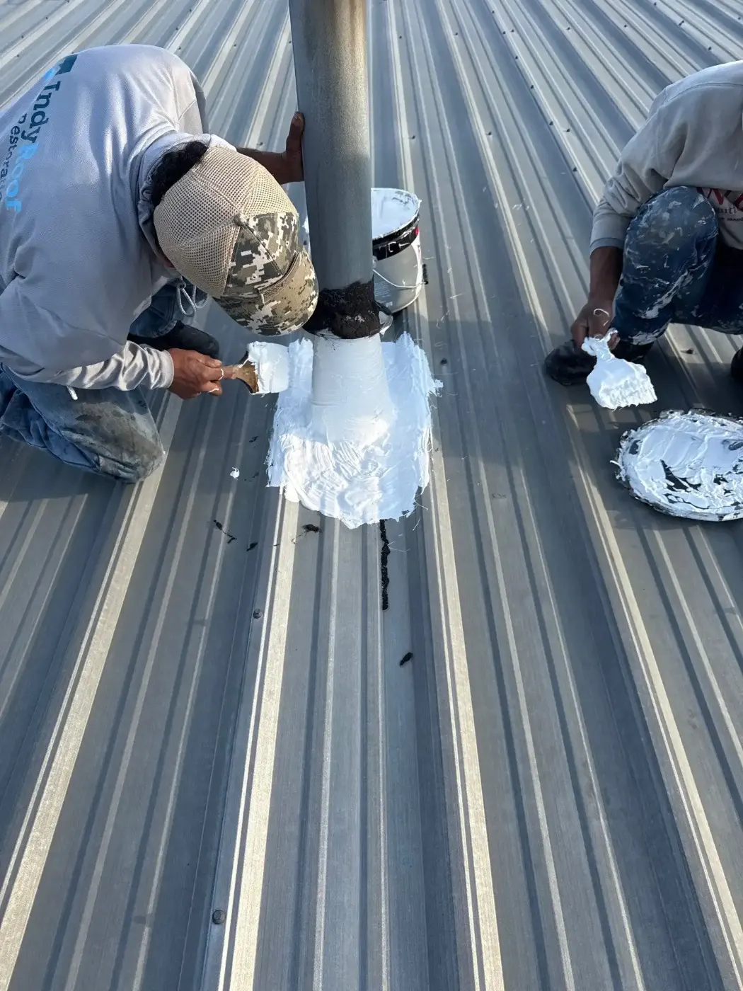 Commercial roof inspection documented in Ingalls